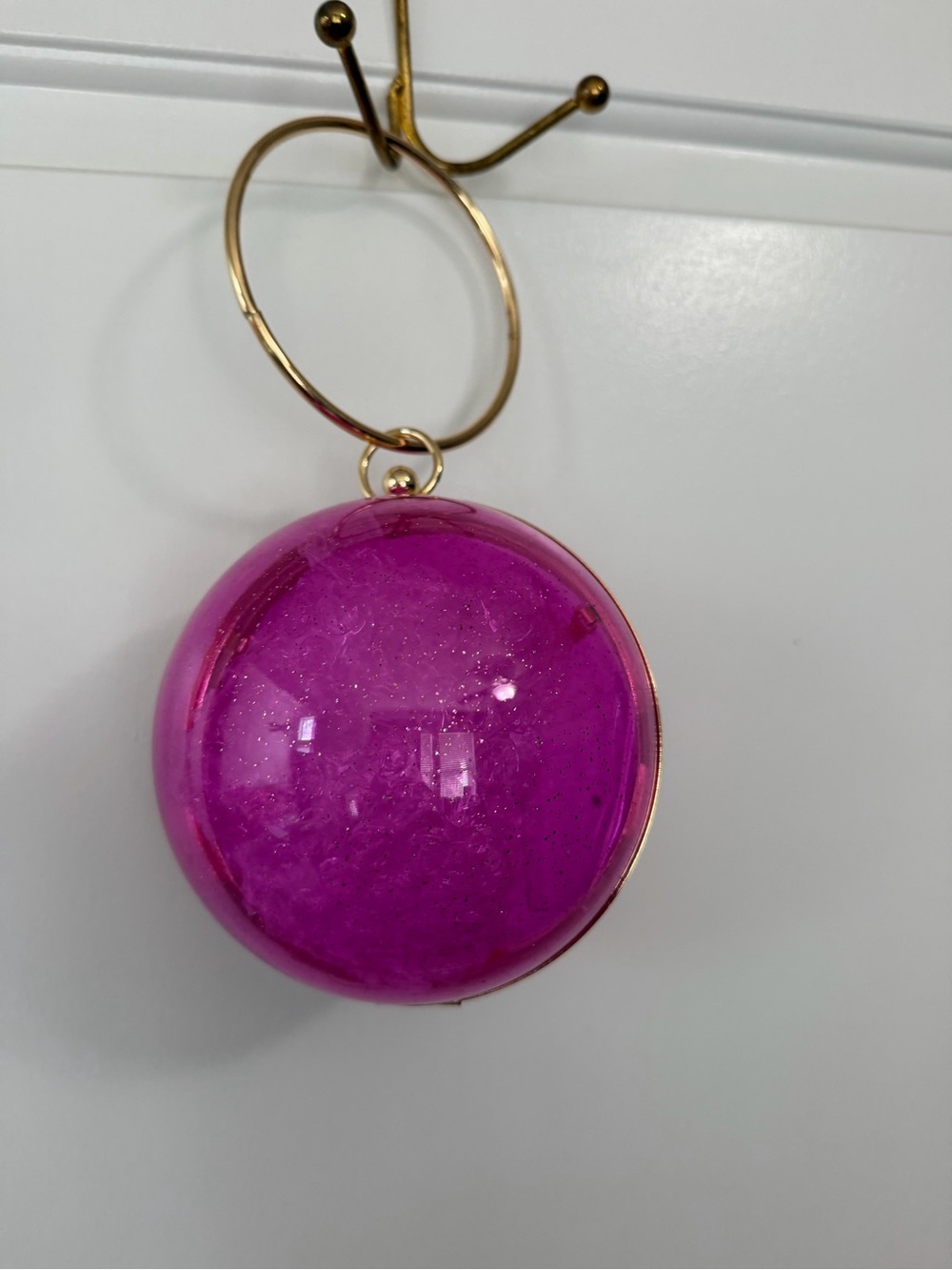 Pink Glass Orb Hanging Accent Ornament - Unbranded